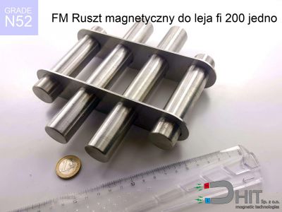 FM Ruszt magnetyczny do leja fi 200 jednopoziomowy N52 - separatory ruszty magnetyczne z magnesami ndfeb