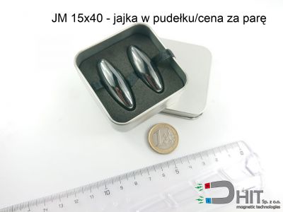 JM 15x40 - jajka w pudełku/cena za parę  - Ćwierkające magnesy hematytowe