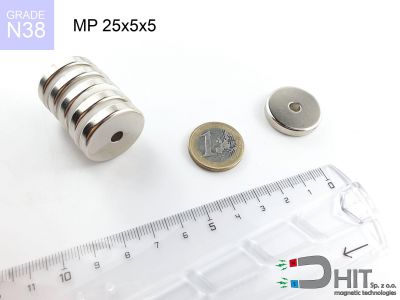 MP 25x5x5 N38 - magnesy w kształcie pierścienia