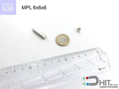 MPL 6x6x6 N38 - magnesy neodymowe płaskie