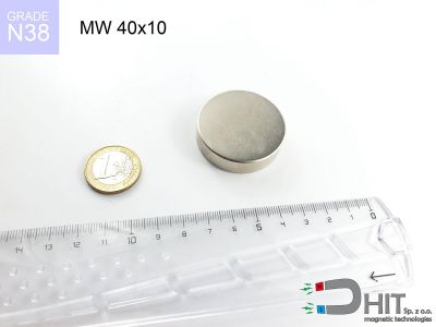 MW 40x10 N38 magnes walcowy