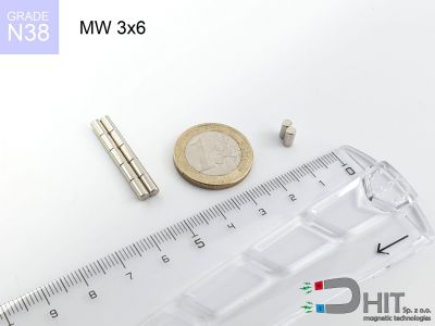 MW 3x6 N38 magnes walcowy