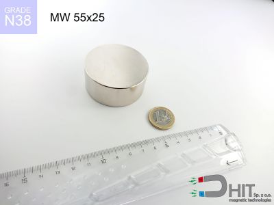 MW 55x25 N38 magnes walcowy