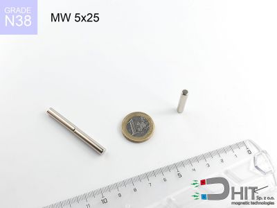 MW 5x25 N38 magnes walcowy