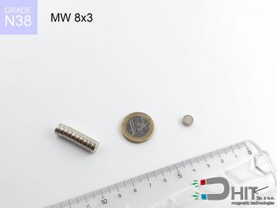 MW 8x3 N38 magnes walcowy