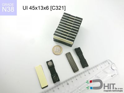 UI 45x13x6 [C321] N38 - uchwyty magnetyczne do identyfikatorów