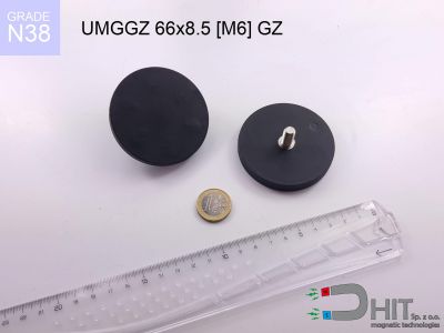 UMGGZ 66x8.5 [M6] GZ N38 - uchwyty magnetyczne w gumie