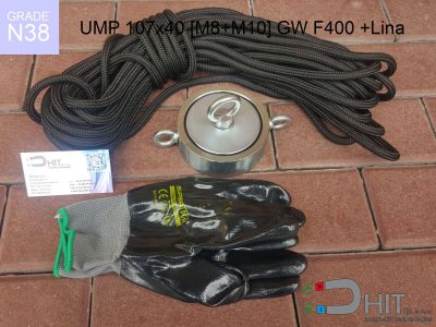 UMP 107x40 [M8+M10] GW F400 Lina N38 - uchwyty magnetyczne do poszukiwań w wodzie