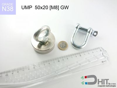 UMP 50x20 [M8] GW N38 - magnetyczne uchwyty do szukania w wodzie