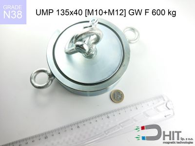 UMP 135x40 [M10+M12] GW F 600 kg  - magnetyczne uchwyty do szukania w wodzie