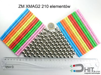ZM XMAG2 210 elementów  - zabawki magnetyczne xmag<sup>2</sup>