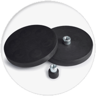 magnesy w gumie i gwintem wewnętrznym [gw]